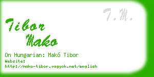 tibor mako business card
